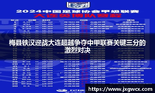 梅县铁汉迎战大连超越争夺中甲联赛关键三分的激烈对决